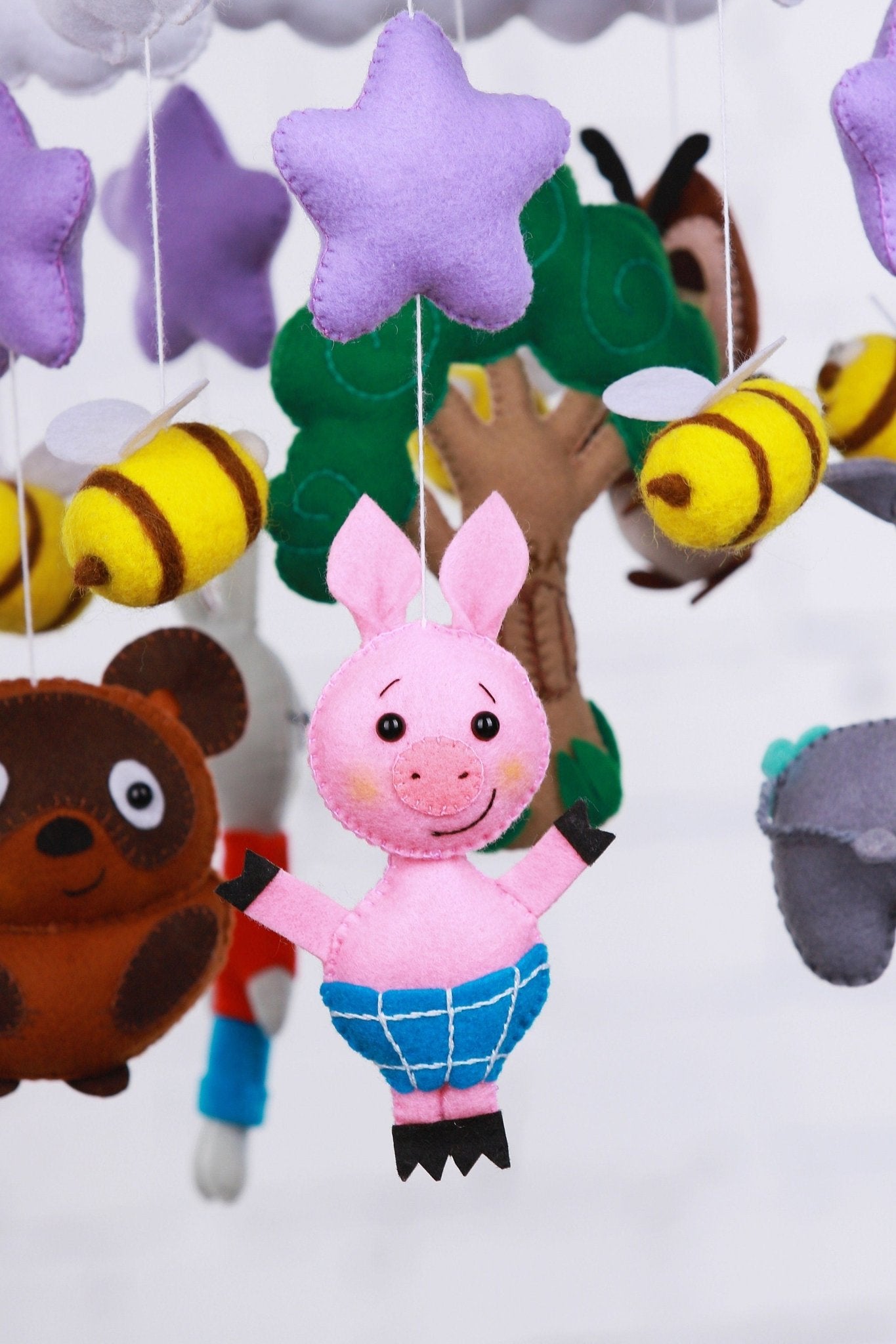 Winnie the Pooh baby crib mobile - WoollyFox