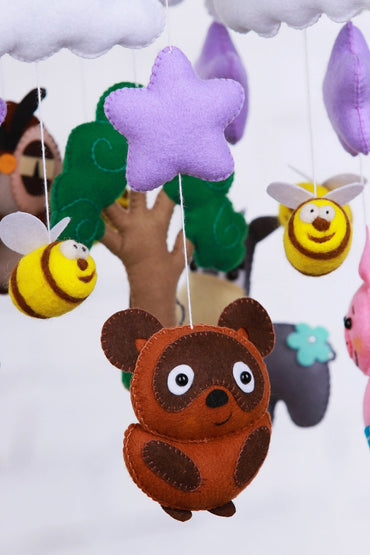 Winnie the Pooh baby crib mobile - WoollyFox