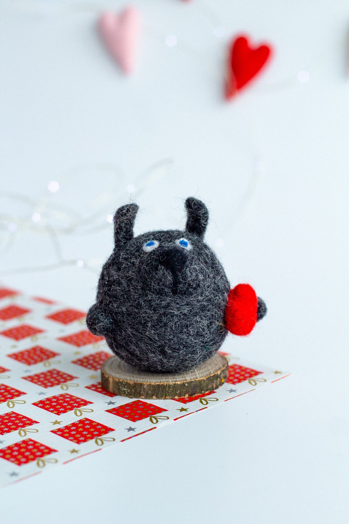 Wolf Ornament For Valentine's Day - WoollyFox