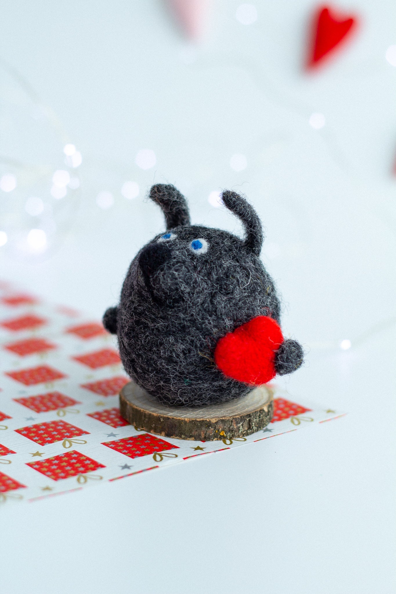 Wolf Ornament For Valentine's Day - WoollyFox