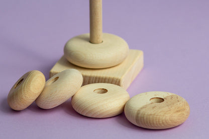 Wooden Pyramid Ring Stacker - WoollyFox