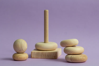 Wooden Pyramid Ring Stacker - WoollyFox