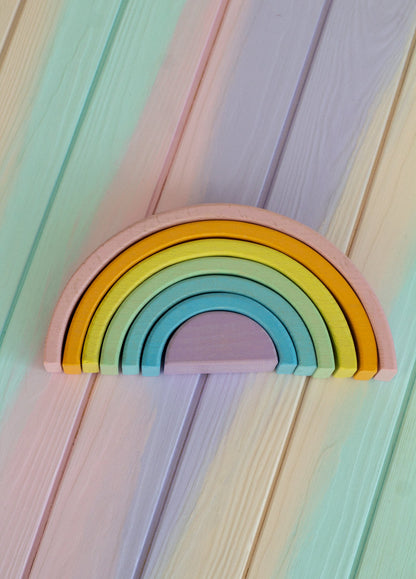 Wooden Rainbow Toy - WoollyFox