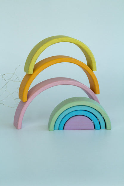 Wooden Rainbow Toy - WoollyFox
