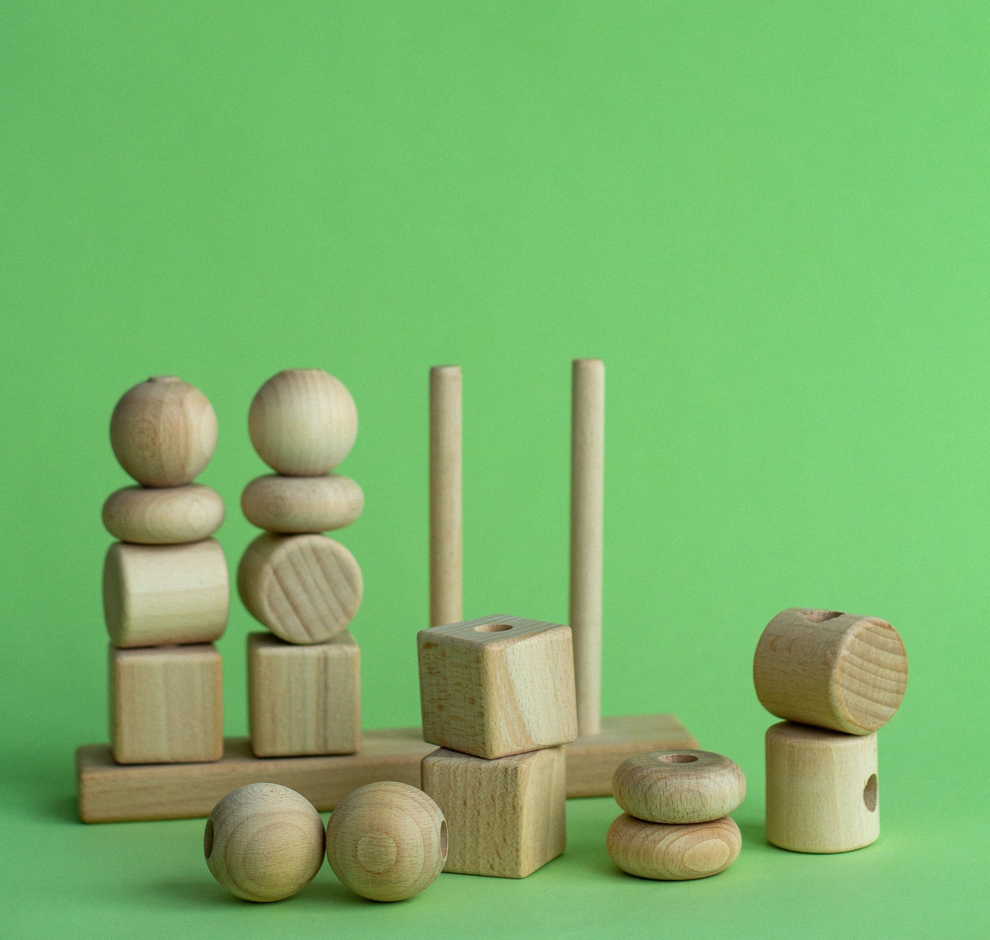 Wooden Stacking Toy - WoollyFox