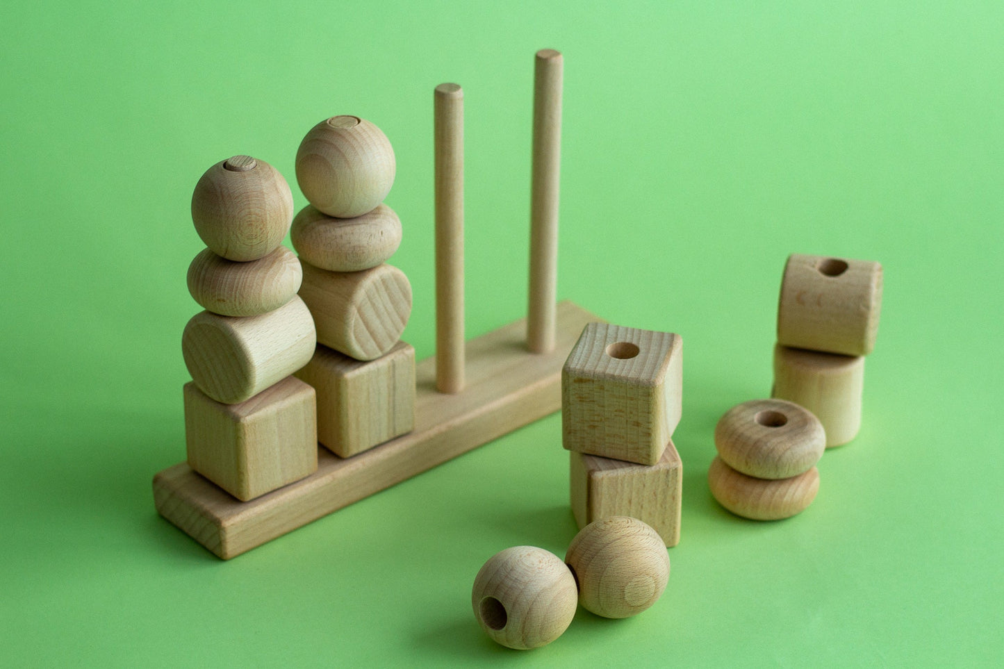 Wooden Stacking Toy - WoollyFox