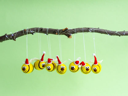 Wool Bee Ornaments Christmas - WoollyFox