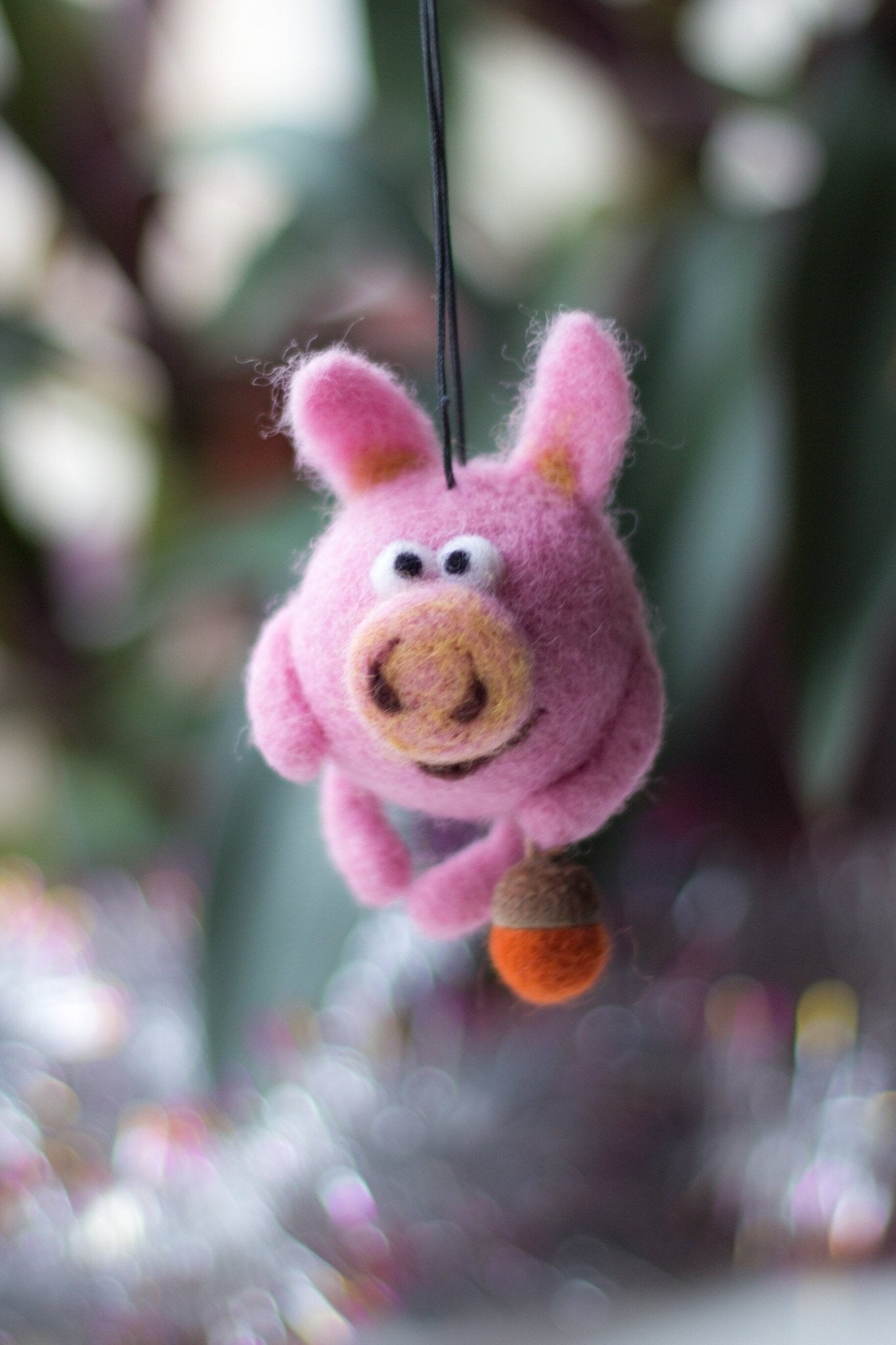 Wool pig ornament - WoollyFox